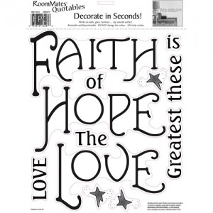 RoomMates Faith, Hope & Love Peel & Stick Quotes   